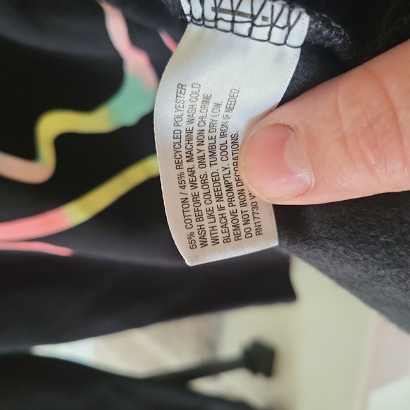 Art Class Girls Smiley World Black Sweatshirt - Picture 5 of 5